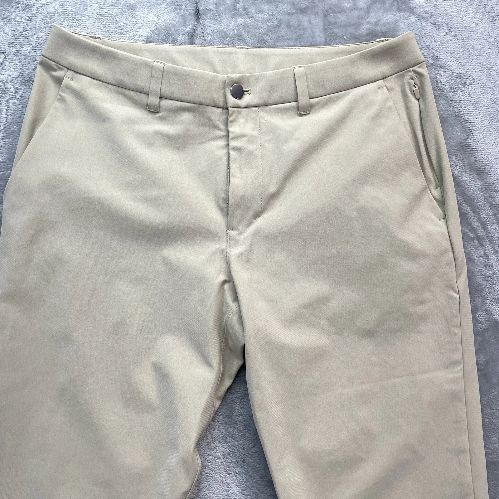 Lululemon Pants Men 34x31 ABC SLIM FIT beige chino preppy 5 pocket performance