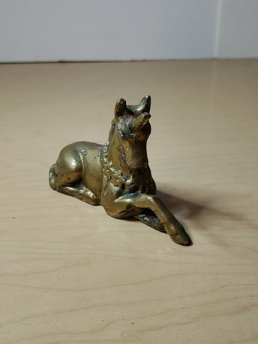 Vintage Brass Unicorn - 3" Tall - Picture 2 of 11