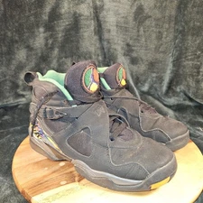 Nike Air Jordan VIII 8 Tinker Air Raid Black Suede (305368-004) Size 6.5 Y 