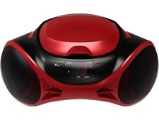 Supersonic SC-726BT Portable CD Player AM/FM Radio Bluetooth LED AC/DC Red