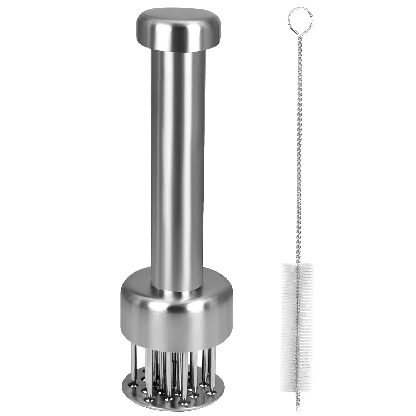 Stainless Steel Meat Tenderizer Tool with 21 Ultra-Sharp Needles Premium Meat...