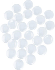 27pcs 35mm Clear Glass Cabochons 1 3/8" Inch Glass Dome Cabochon Tiles, Non-cali