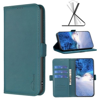 For iPhone 17 Pro 16E 15 14 13 12 11 XS Solid Color PU leather wallet phone case