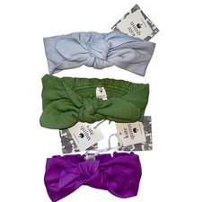 Kate Quinn Baby Toddler Knot Bow Headbands Lot of 3 NWT Soft Stretchy Cotton