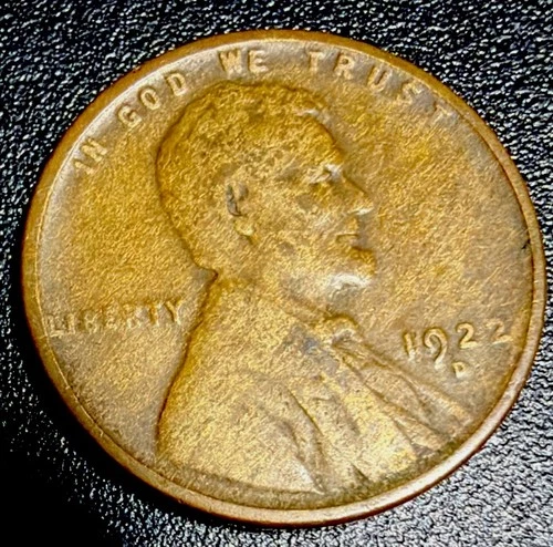 1922 D Lincoln Wheat Cent Semi Key Fine Details #1