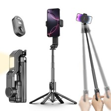 Smartphone Gimbal Stabilizer, 360  Rotation Single Axis Stabilizer with Light...
