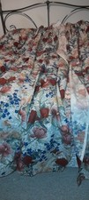 PAIR VINTAGE LINEN UNION COUNTRY CURTAINS 108" W/ 88" LONG