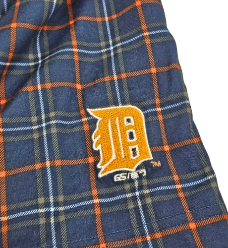 Detroit Tigers Youth Pajama Shorts 14/16 Large Lounge MLB Plaid - Picture 3 of 4