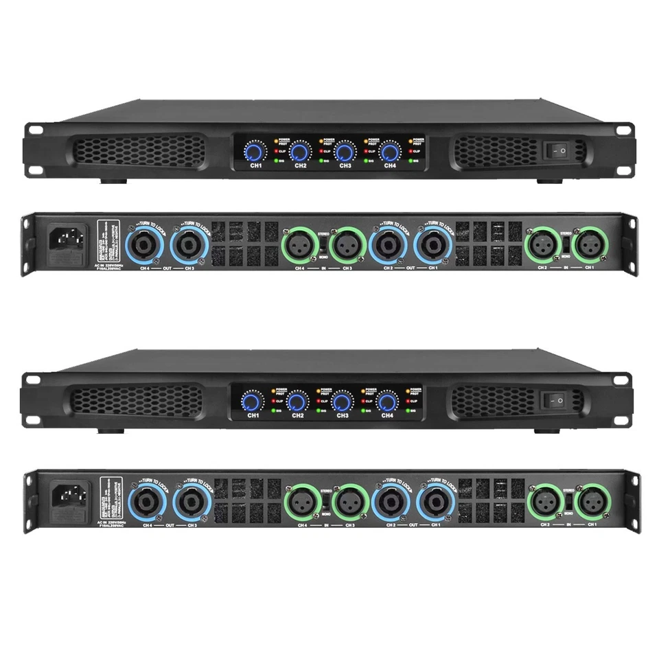 MiCWL P-6400 6400W  4 Channel Power Amplifier Digital AMP Natural Sound 19" Rack - Image 3 of 4