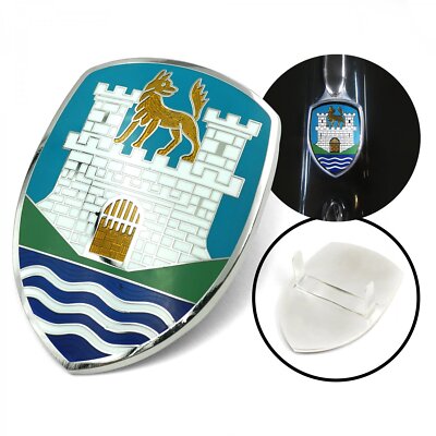 WOLFSBURG CASTLE HOOD CREST EMBLEM FITS VW TYPE 1 BUG SEDAN / CONVERTIBLE 