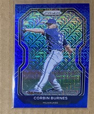 2021 Panini Prizm Tier II Blue Mojo Prizm /199 Corbin Burnes #128 B1S7