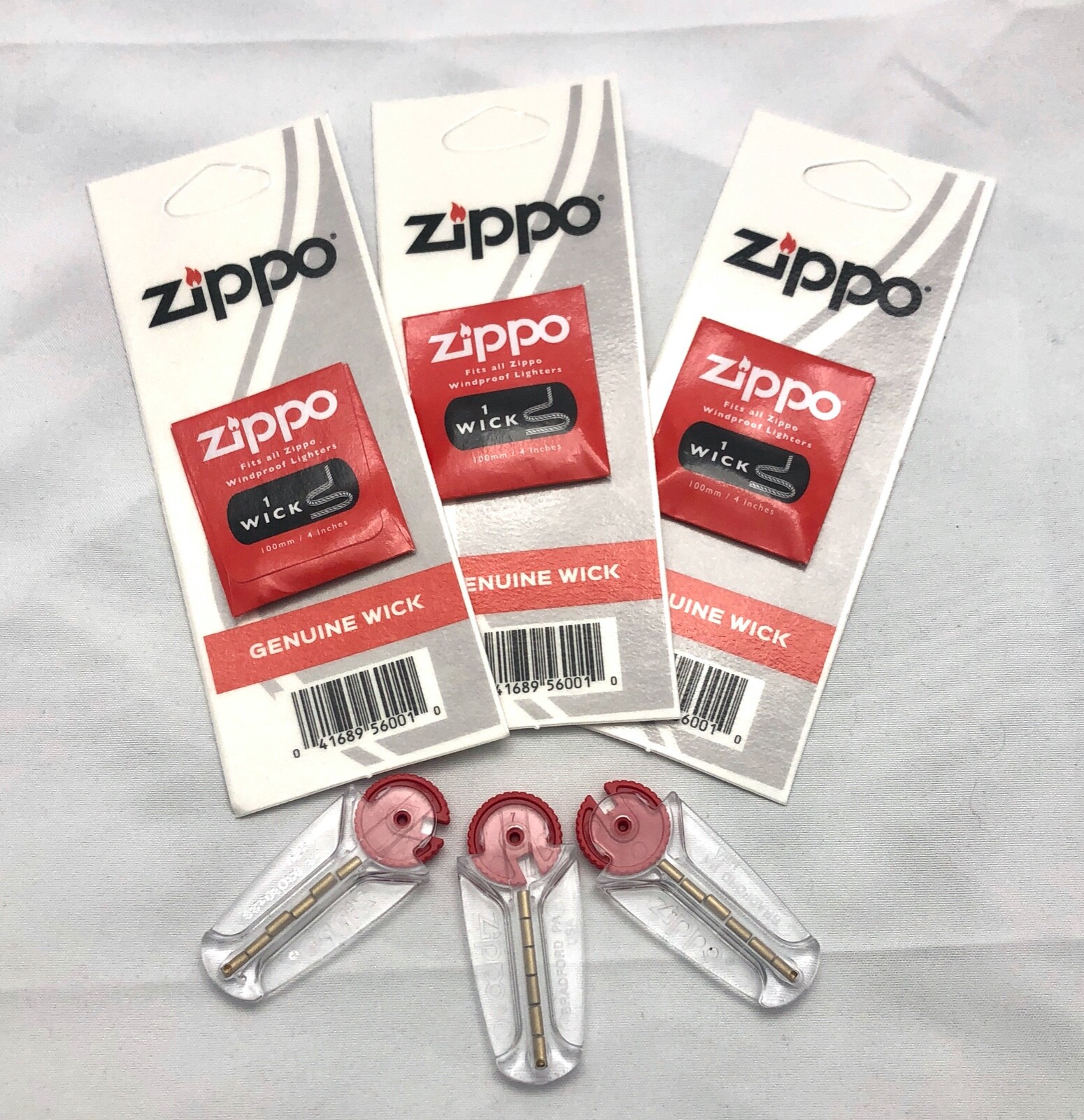 Zippo Lighter Flint& wick value pack 3 Flint holders & 3 Wick（18