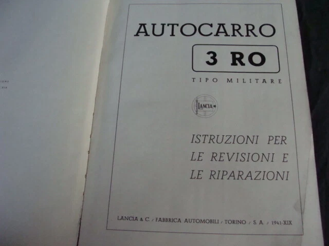 Lancia 3 Ro istruzioni per revisioni e riparazioni - Immagine 4 di 4