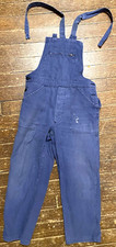 1960s French Blue Selvedge Denim Overalls Ailee Zipper