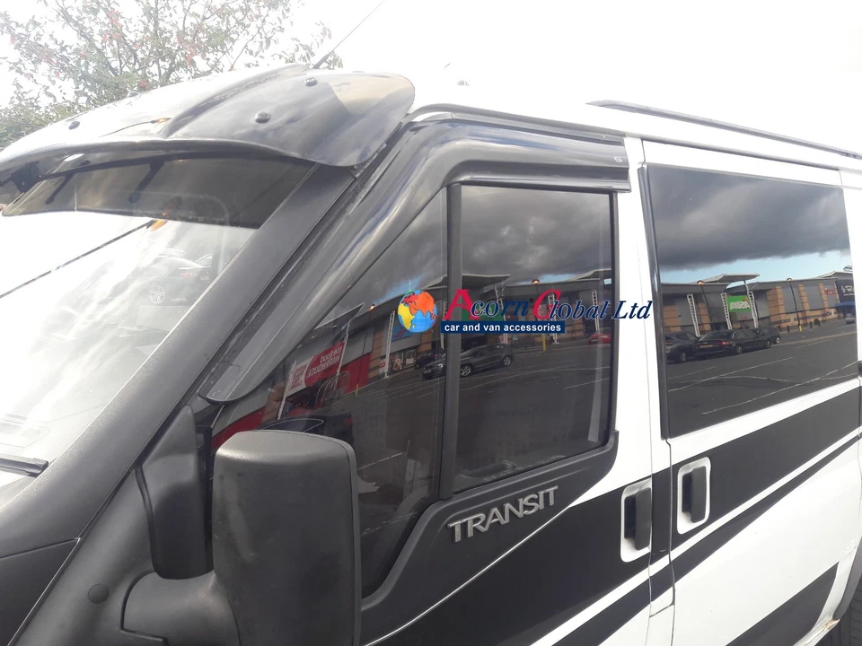FORD TRANSIT MK6 MK7 2000 a 2014 WIND & RAIN & DEFLETOR CONJUNTO COMPLETO DE 2 - Imagem 2 de 4