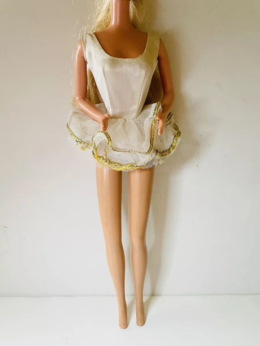 Vintage 1975-76 Mattel Barbie Ballerina #9093 - White & Gold Tutu (No Doll)