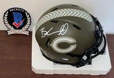 Brandon Marshall Signed Autograph Chicago Bears ALT Mini Helmet Beckett Witness
