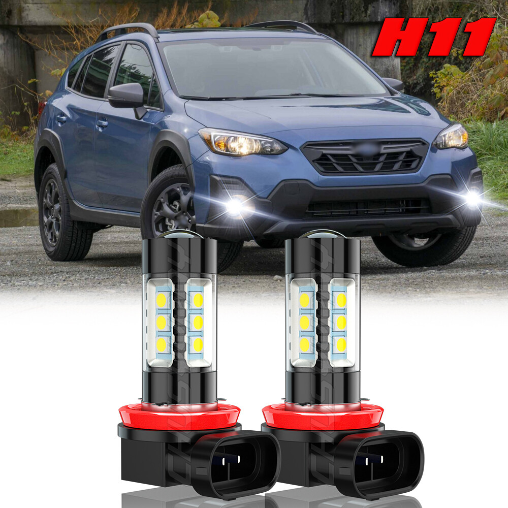 For Subaru Crosstrek 2016-2022 6000K White H11 LED Fog Light Bulbs