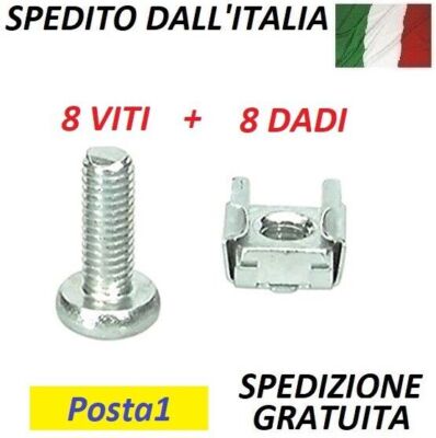 Dado In Gabbia Filetto M8 Per Fori Quadrati 12,3 X 12,3 Mm - Foto 10