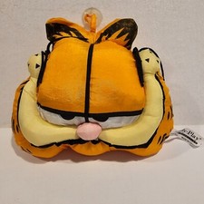 Rare Vintage Garfield the Cat Nylon Plush Pillow With Suction Cup Play by Play