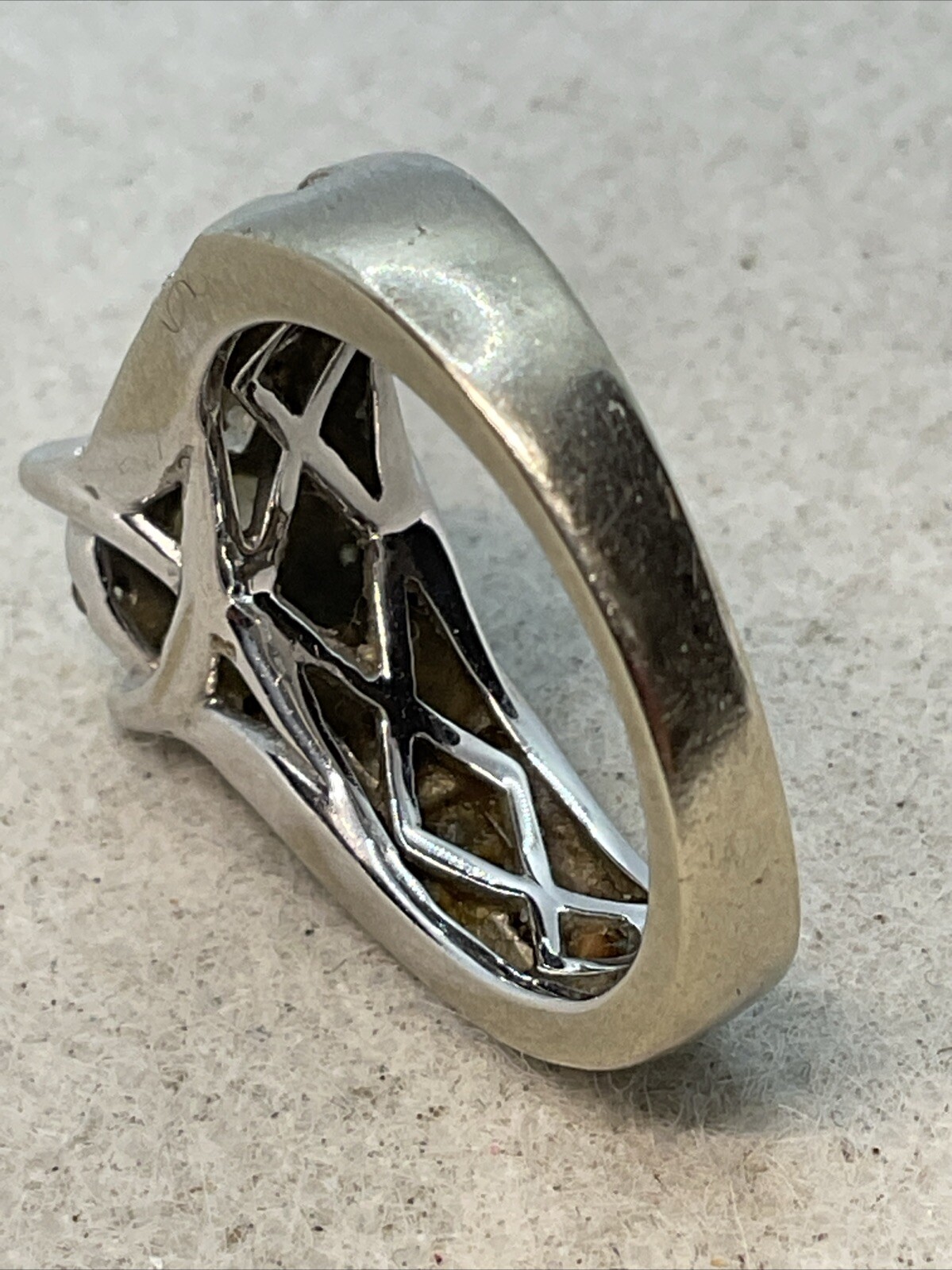 GORGEOUS Solid 10K White Gold Solitaire Round & D… - image 8