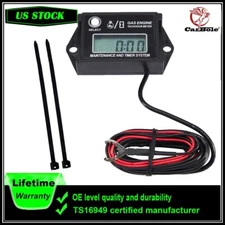 Tiny Waterproof Power Tach Digital Hour Meter Tachometer Resettable Job Timer US