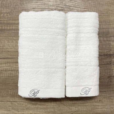 Asciugamani Spugna Samira Blumarine Set 1+1 40X60 60X110 COLORE BIANCO 04