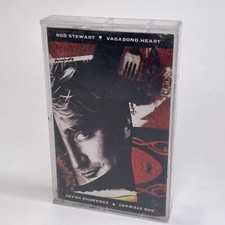Rod Stewart, Vagabond Heart Audio Cassette Tape, 1992 Canada Import Black Cart