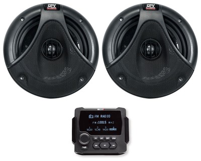 MB Quart GMR-LCD Marine/Boat Receiver w/Bluetooth AM/FM+(2) MTX 6.5'' Speakers