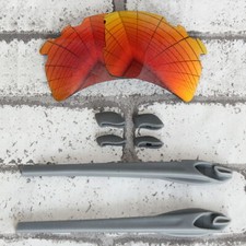 Gray Rubber Kits Orange Red Replacement lenses for-Oakley Flak 2.0 XL Vented