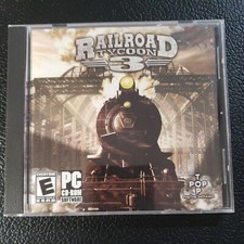 Railroad Tycoon 3-PC CD ROM-simulation game-Complete-tested/works