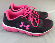 Under Armour Micro G Assert Black Pink Running Shoe Youth Size 6 Womens 7 - 7.5