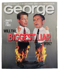 George Magazine JFK Jr. Bush Gore May 2000: Will the Biggest Liar Win? Vintage