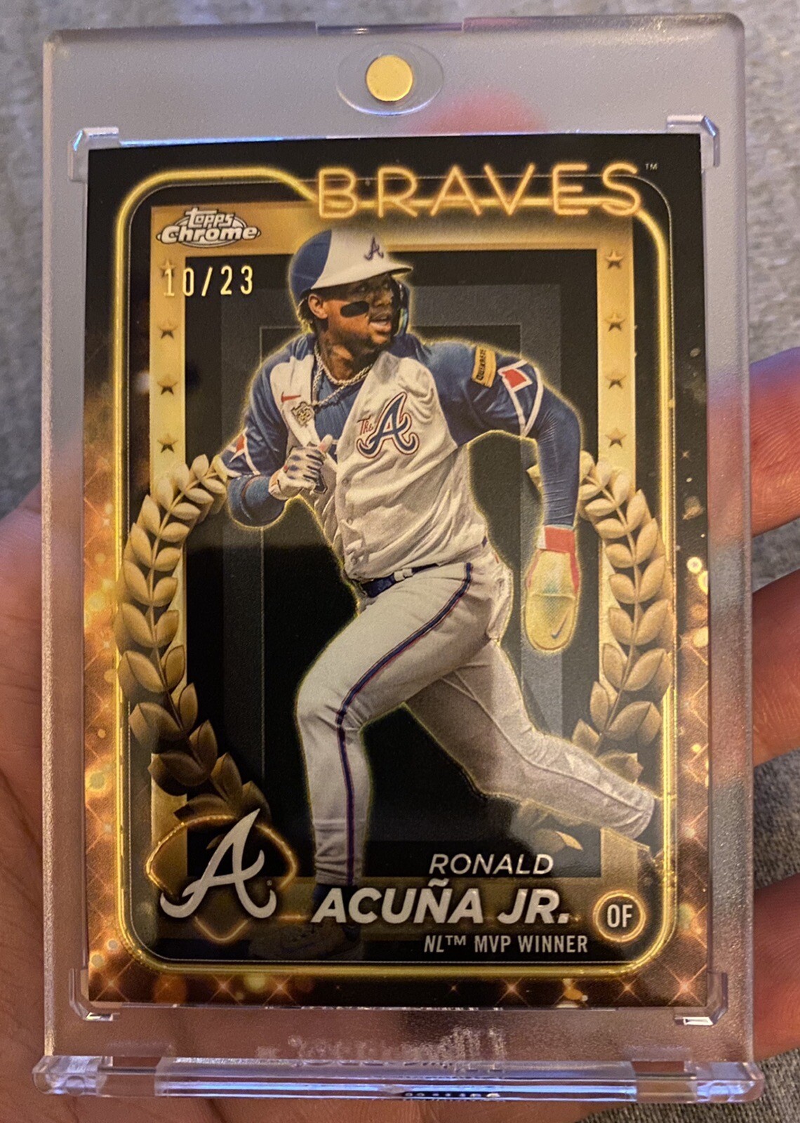 2024 Topps Chrome RONALD ACUNA JR Atlanta Braves MVP AWARD WINNER VARIATION #/23