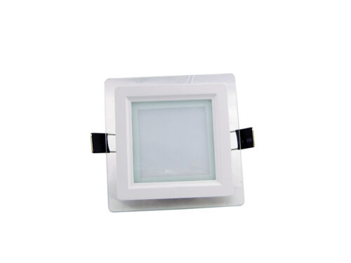10 x 6w LED Glass Panel Light Square Recessed Ceiling Lamp Fixture Pure White - Picture 2 of 5