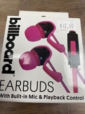 Billboard Earbuds Built In Mic playback Control Red B17-2 