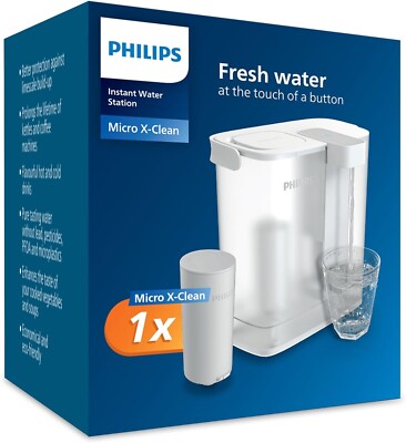 Philips Water Filter Wasserfilter 3L MicroX-clean 1L/min mit USB Kabel NEU R2400