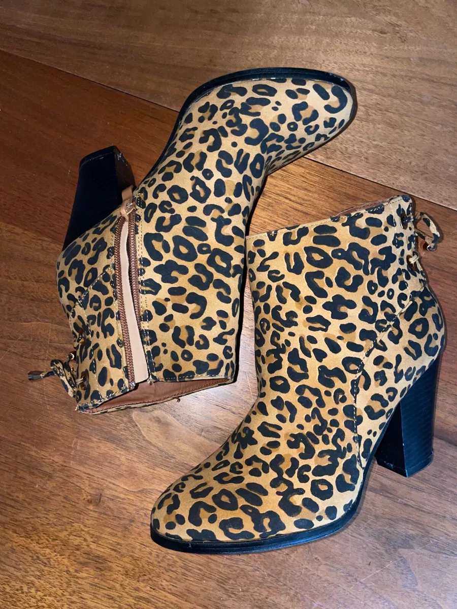 Leopard print boots size best sale 7