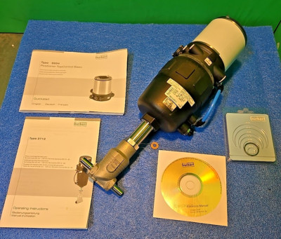 Burkert 2712 Piston Flat Seat Valve PN25 w/ 8694 Single Act Pilot 24V | NEW