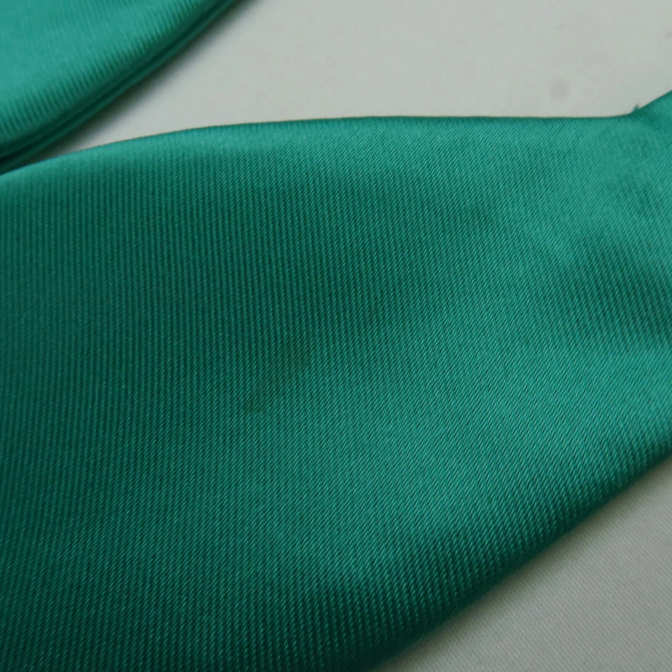 Stafford Solid Mens Neck Tie Satin Green Adjustable MSRP $25 Preppy Cool - Image 3 of 4
