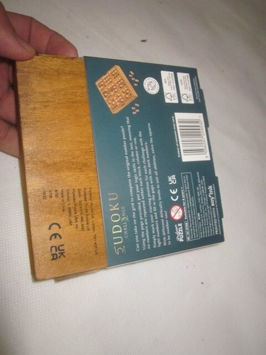 sudoku game in wooden piece and ad cover top see photos - Picture 4 of 14