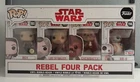 FUNKO POP! Star Wars Rebel Four Pack - Chewbacca, Luke Skywalker, Rey, BB-8