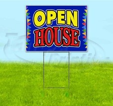 OPEN HOUSE 18x24 Yard Sign WITH STAKE Corrugated Bandit USA BUSINESS