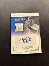 WILLSON CONTRERAS 2016 Panini National Treasures /8 Auto Button TSM-WC CUBS