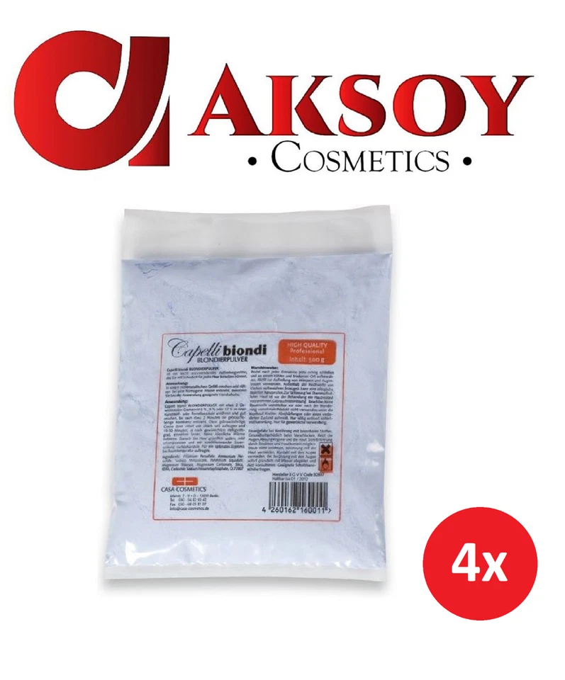 ( 12,45€ / 1kg ) 4 x Capelli Biondi Blondierpulver staubfrei 500g neu