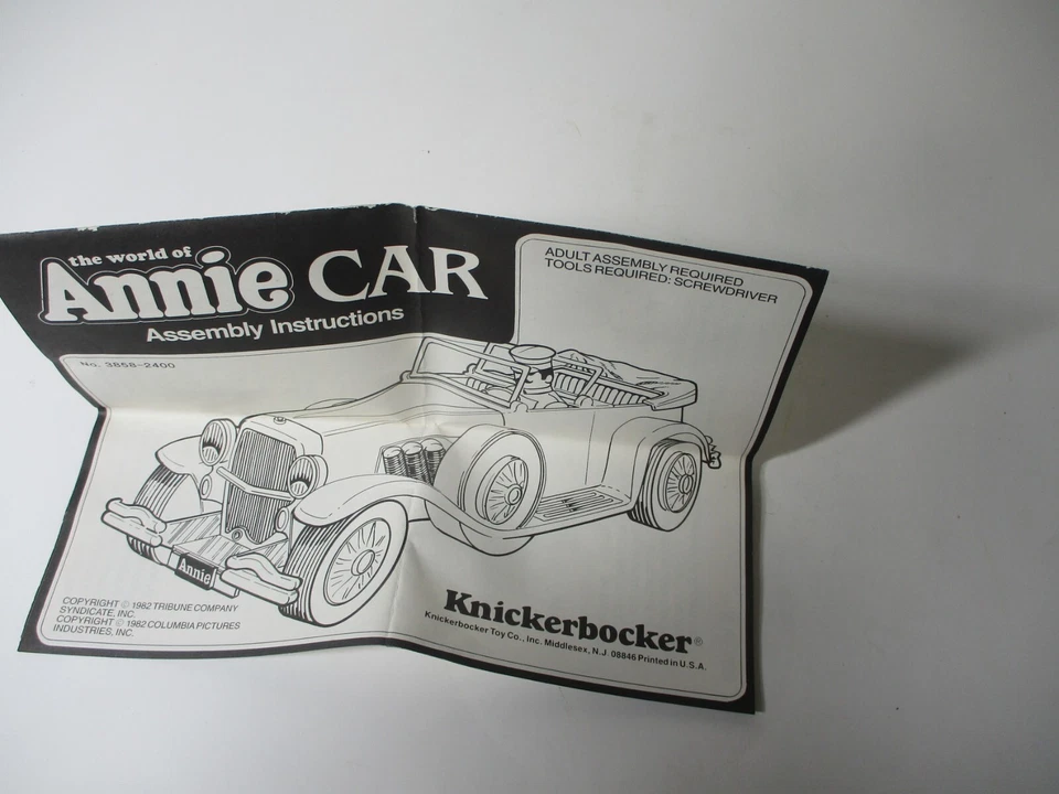 CALCOMANÍAS E INSTRUCCIONES PARA LIMUSINA ANNIE 1929 DUESENBERG 3858 1982 Foto 2 de 3