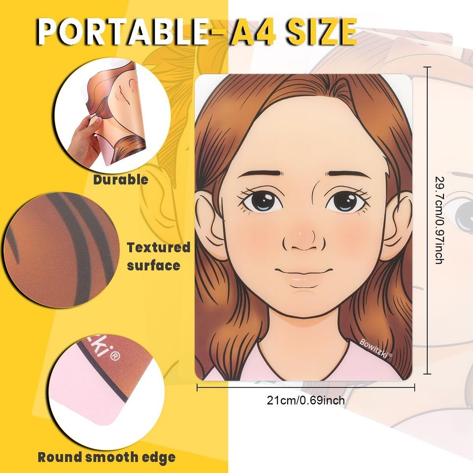 face painting practice board,2 pieces reusable colorful face paint