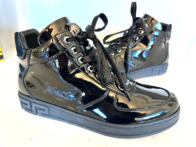 NEW DESIGNER HENDERSON BARACCO MENS BLACK PATENT LEATHER TEINS SHOE BOOT SZ 11