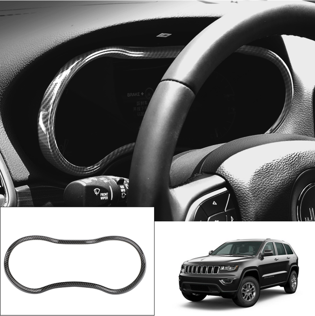 Carbon Fiber Dashboard Decor Cover Frame Trim For Jeep Grand Cherokee