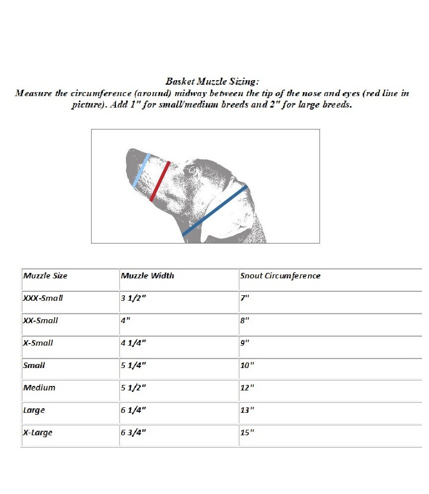 Guardian Gear XL DOG HeavyDUTY BASKET MUZZLE Quick Fit/Release
